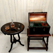 Load image into Gallery viewer, Humidor Whiskey/Cigar Mini Bar open top with props
