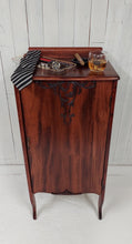 Load image into Gallery viewer, Larkin Sheet Music Mini Bar Cabinet front view with props door closed 
