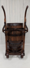 Load image into Gallery viewer, Whiskey Barrel Delivery Bar Cart rear view
