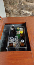 Load image into Gallery viewer, Ice Box Mini Bar open top door with props
